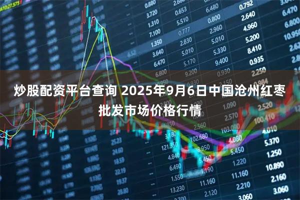 炒股配资平台查询 2025年9月6日中国沧州红枣批发市场价格行情