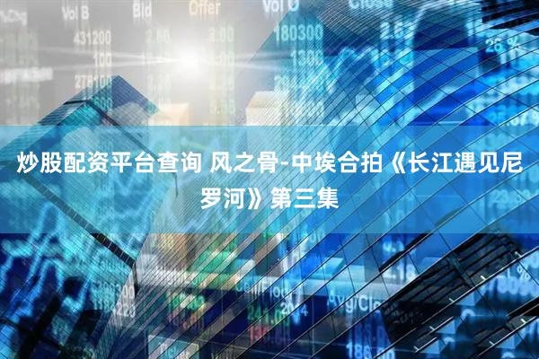 炒股配资平台查询 风之骨-中埃合拍《长江遇见尼罗河》第三集